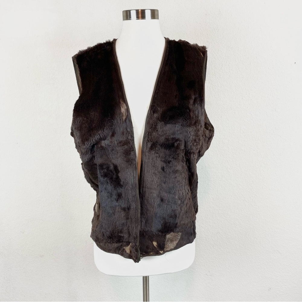 Vintage Brown Cow Hide Vest